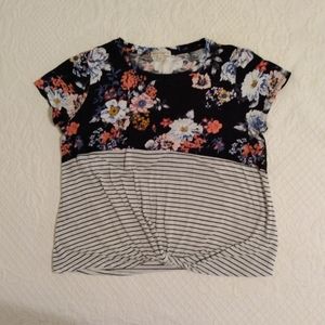 LOVE ON A HANGER -Women's Top, L, Floral/striped